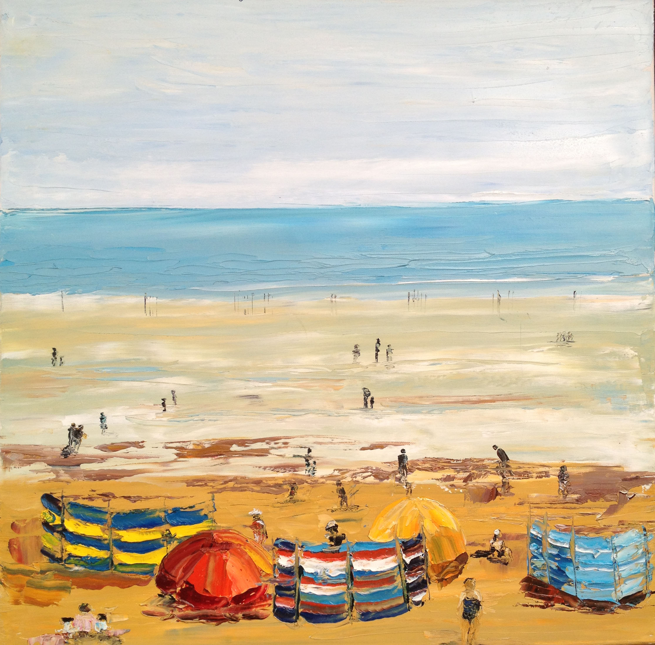 Benlech Beach - Oil on Canvas
