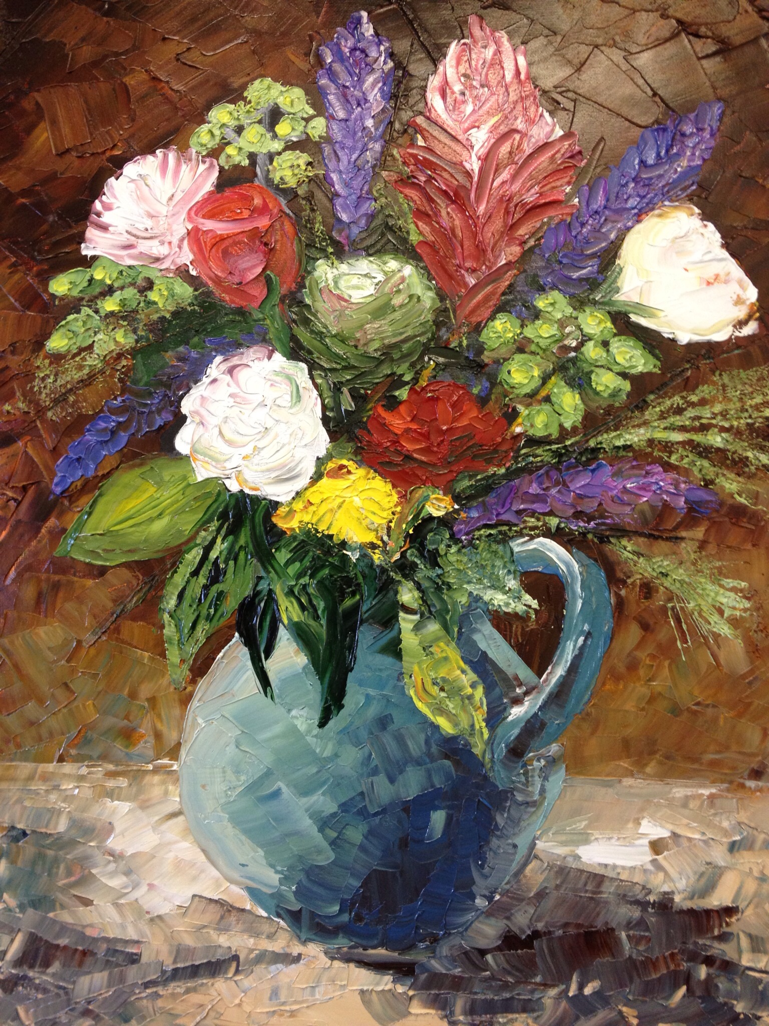 Winter Flowers - Oil on Canvas