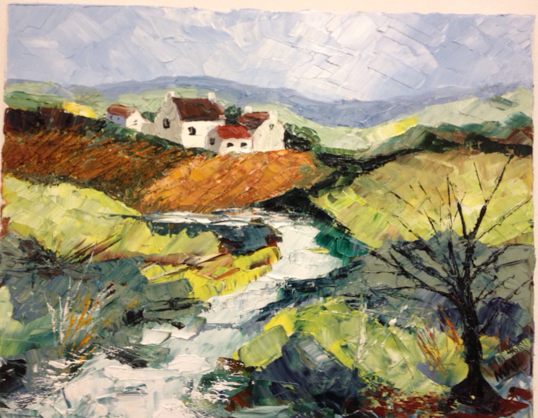 River Cottage - oil on canvas