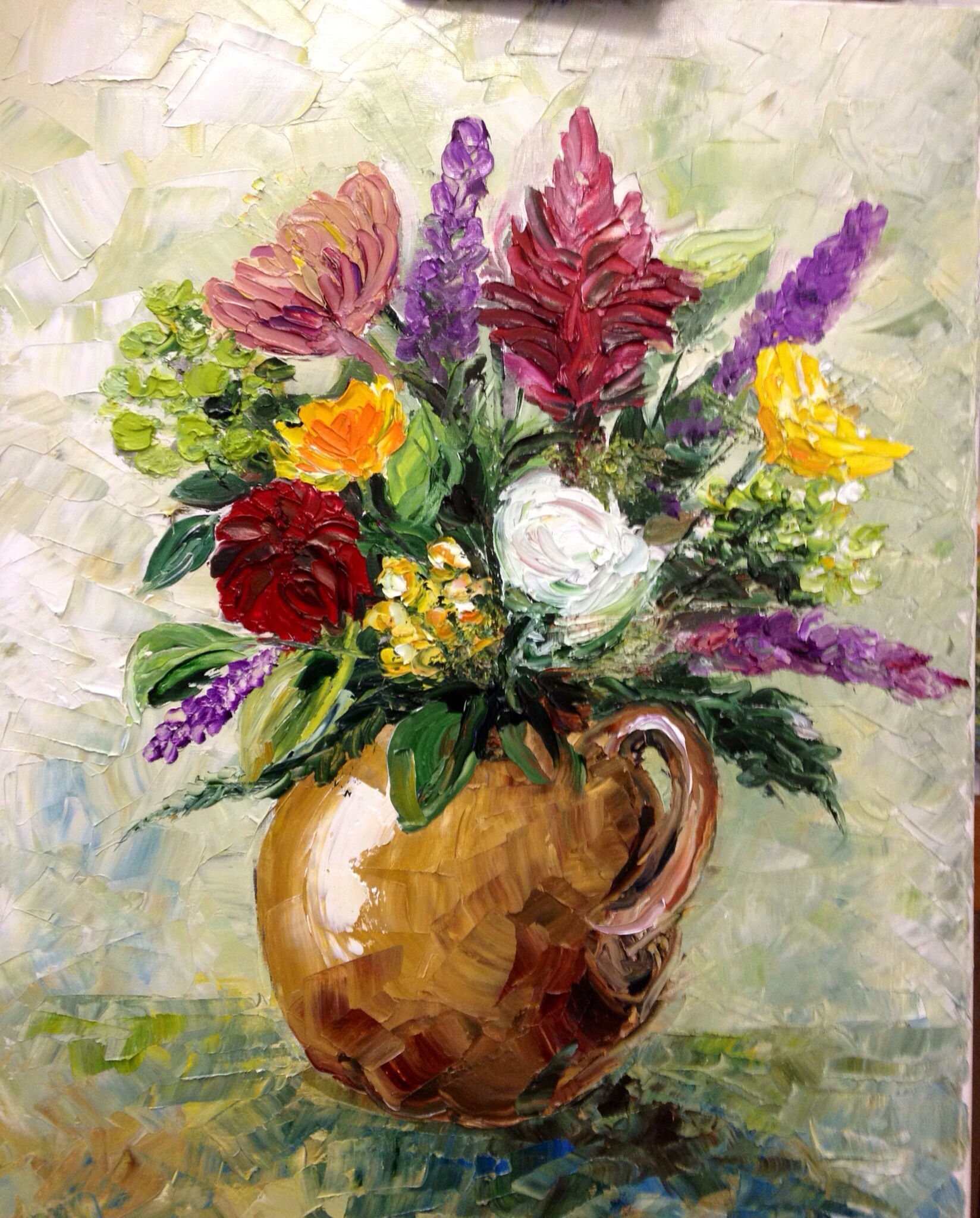 Winter Flowers 2 - Oil on Canvas
